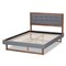 Baxton Studio Emele Grey Upholstered and Ash Walnut Wood Queen Size Platform Bed 164-9414-9432 - alternate 5